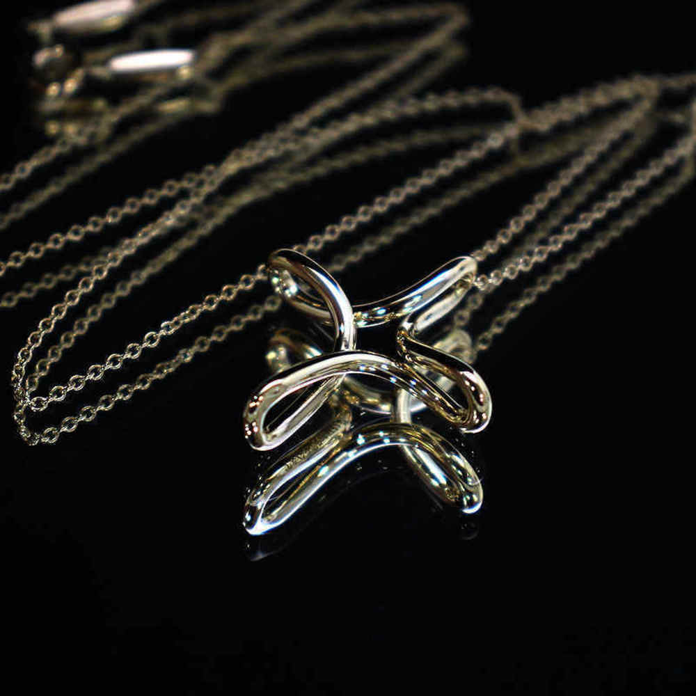 Tiffany Infinity Cross Necklace K18 Gold Elsa Peretti - Picture 2 of 8